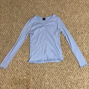 From art class blue long sleeve shirt size: L (10/12)